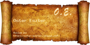 Oster Eszter névjegykártya